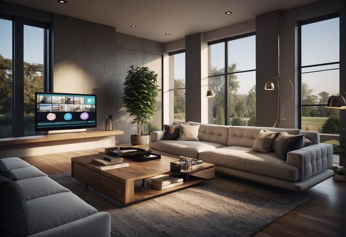 A smart home system seamlessly integrates and automates devices, such as lights, thermostat, and security cameras, to create a convenient and efficient living environment