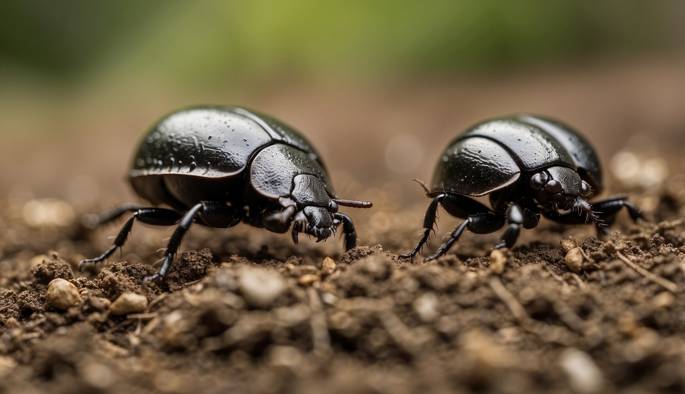Dung beetles roll and bury animal droppings, aerating soil and recycling nutrients.

They play a vital role in maintaining ecosystem balance