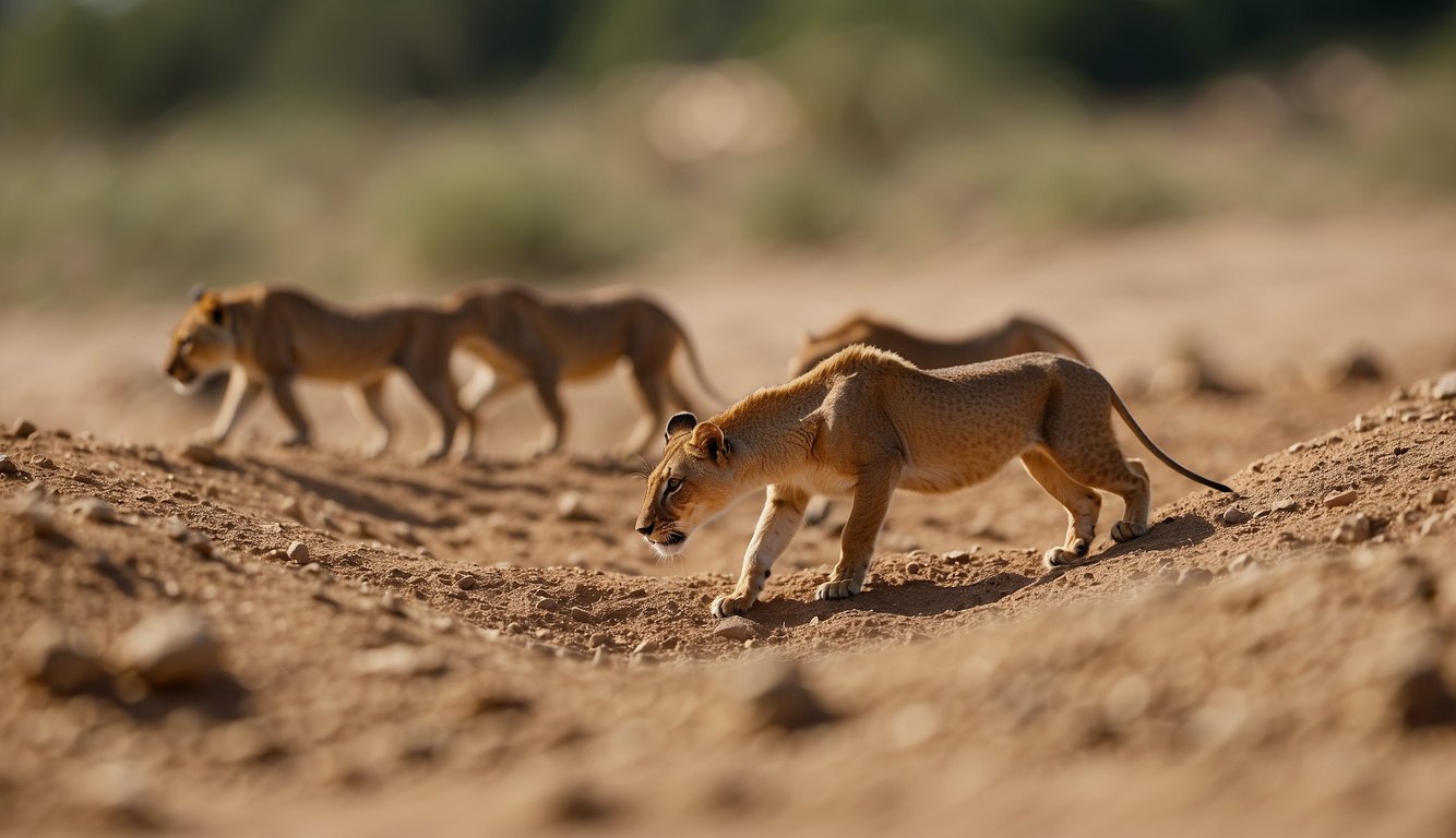 Ant lions construct pit traps in sandy areas, waiting to ambush unsuspecting prey.

The predators adapt to survive by using their unique hunting technique