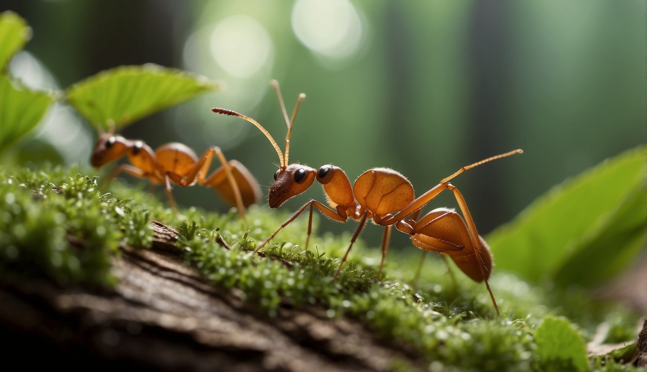 Leafcutter ants tirelessly march through the forest, carrying large pieces of leaves to their underground nests.

Inside, they cultivate a special fungus, their main source of food, which they carefully tend to and protect