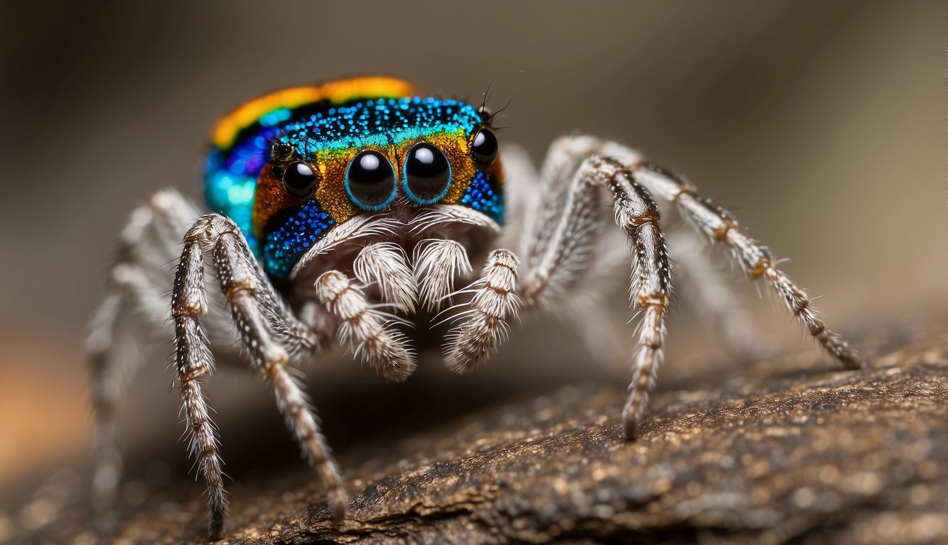The peacock spider performs a vibrant dance, displaying colorful patterns to attract a mate, showcasing its importance in the ecosystem