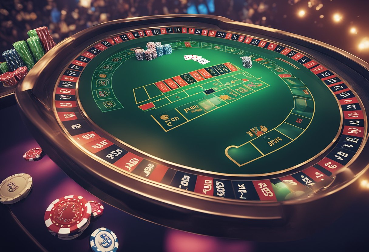 A vibrant online casino scene with Neosurf logo, digital payment options, and exciting game graphics