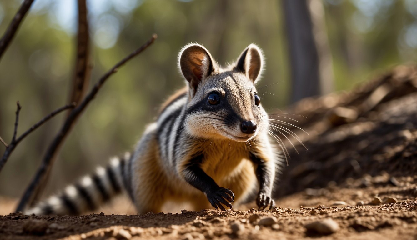 A nimble numbat scurries through the Australian bush, its keen eyes searching for termite mounds.

Its sharp claws and long snout make it the ultimate termite tracker