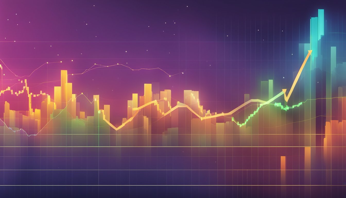 A stock market graph displaying Singtel's fluctuating share price and dividend yields