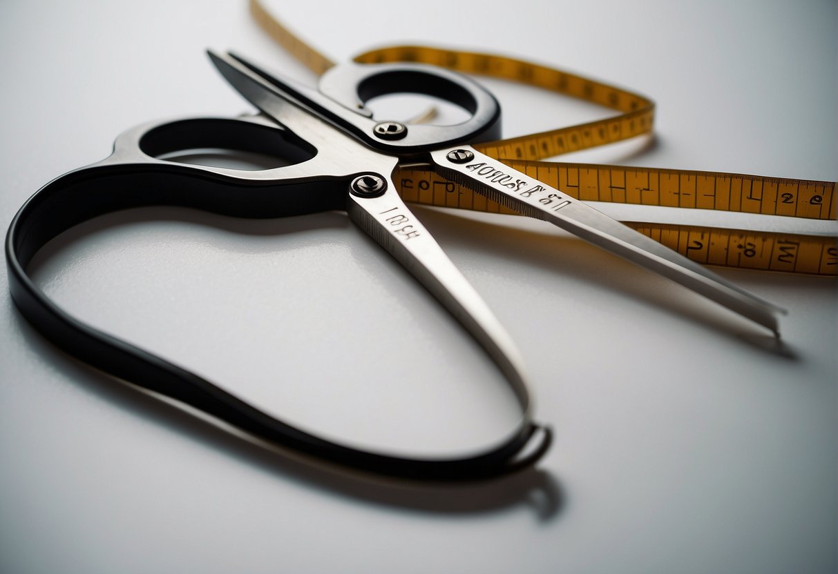 A pair of scissors cutting through a strand of hair, with a question mark hovering above, surrounded by text in different languages