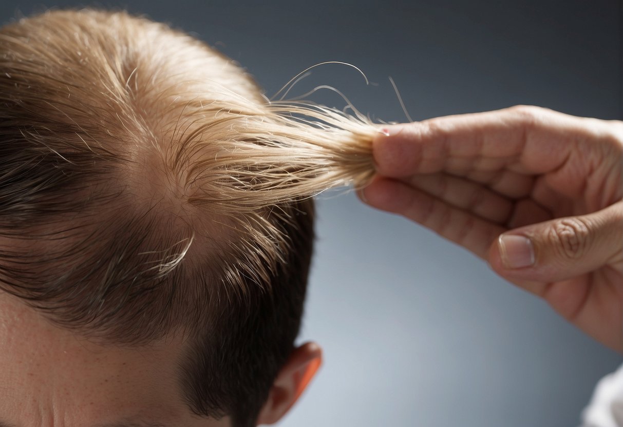 Chemotherapy's impact on hair loss. A gradual depiction of hair thinning and falling out after multiple sessions