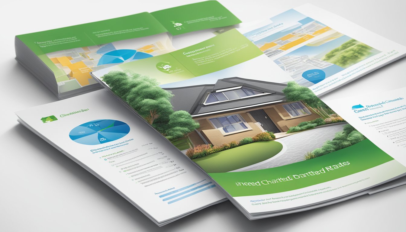 A standard chartered mortgage brochure with interest rates and benefits displayed prominently