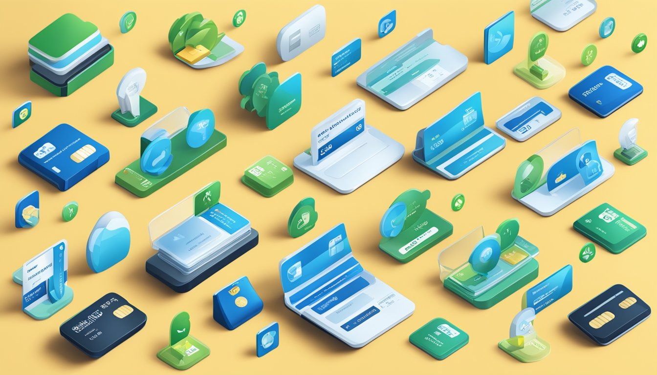 A gleaming Standard Chartered Visa Infinite credit card surrounded by icons of additional services and protection