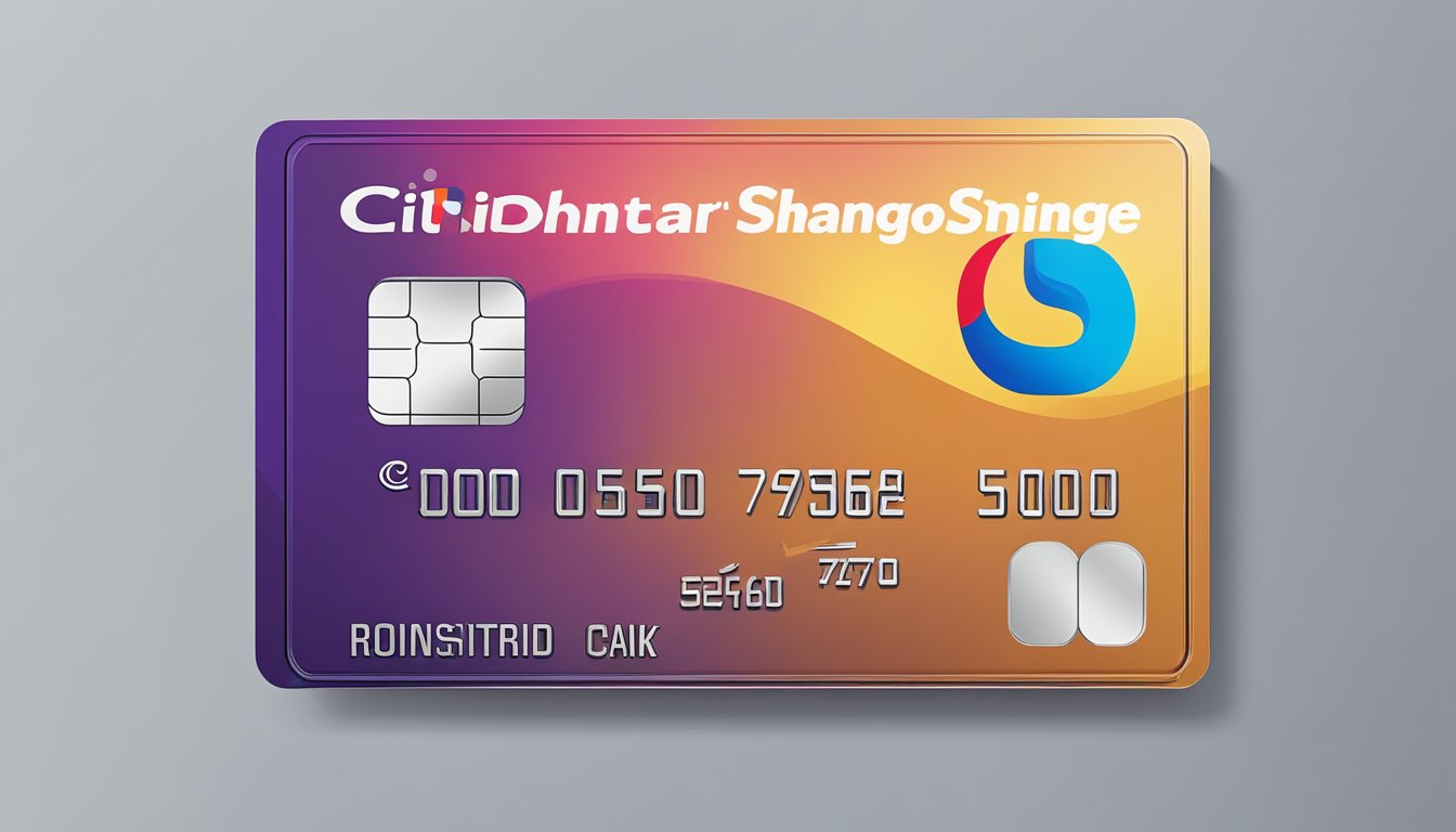 A customer's credit card with a temporary limit increase notification from Citibank Singapore