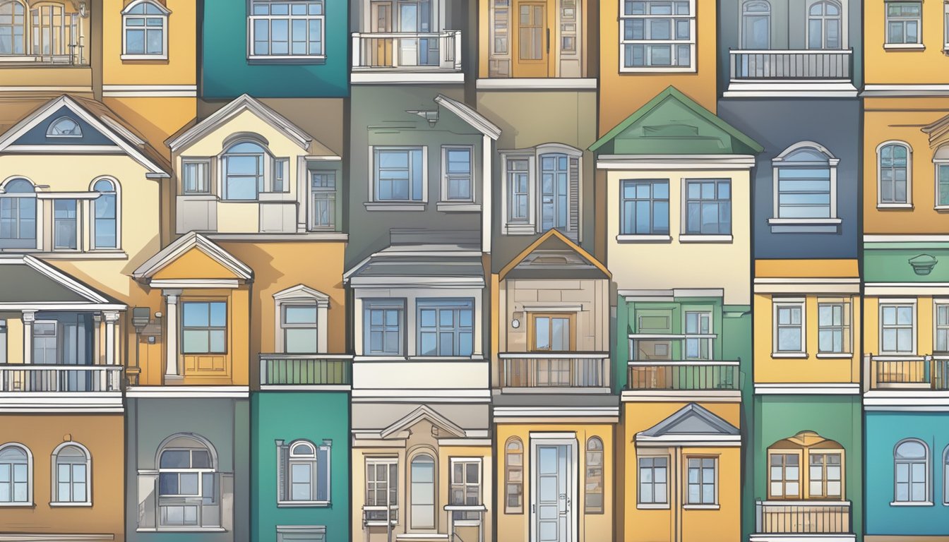 A diverse array of housing loan options are displayed on a digital screen, with clear labels and descriptions for each type