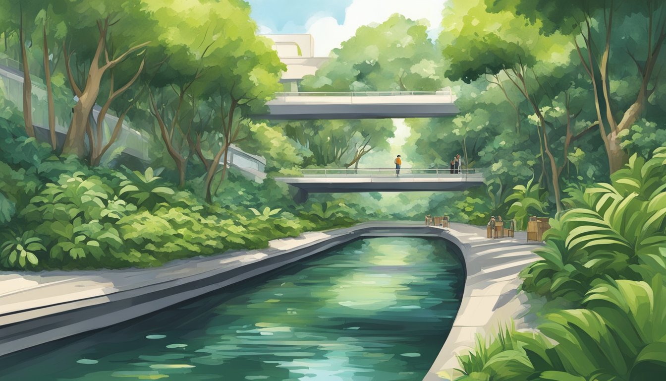 Lush greenery envelops hidden alcoves, nestled between modern buildings. Small wildlife and trickling streams add to the tranquility of these underrated spots in Singapore