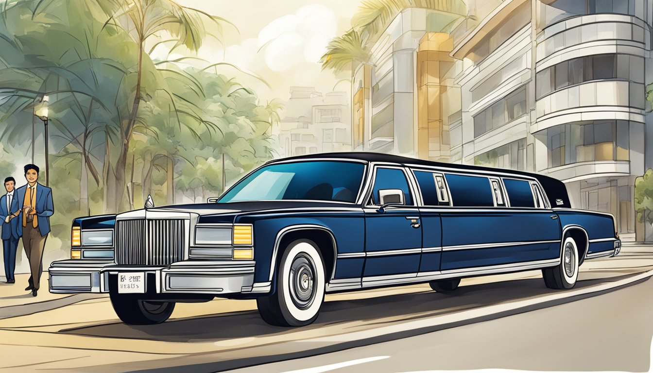 The UOB PRVI Miles American Express Card is featured with a limousine in Singapore