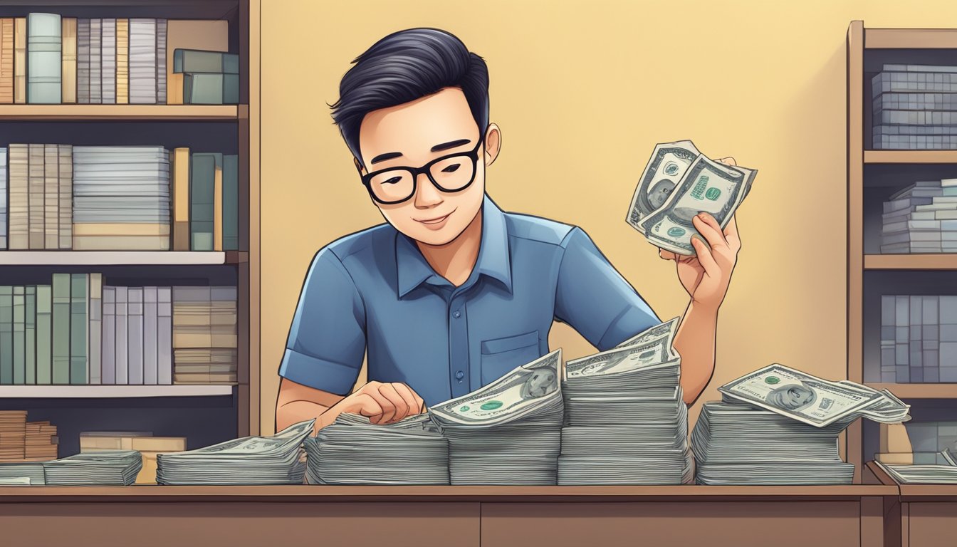 A licensed moneylender in Singapore follows strict rules, ensuring transparency and fairness in moneylending. No human subjects or body parts are present in the scene