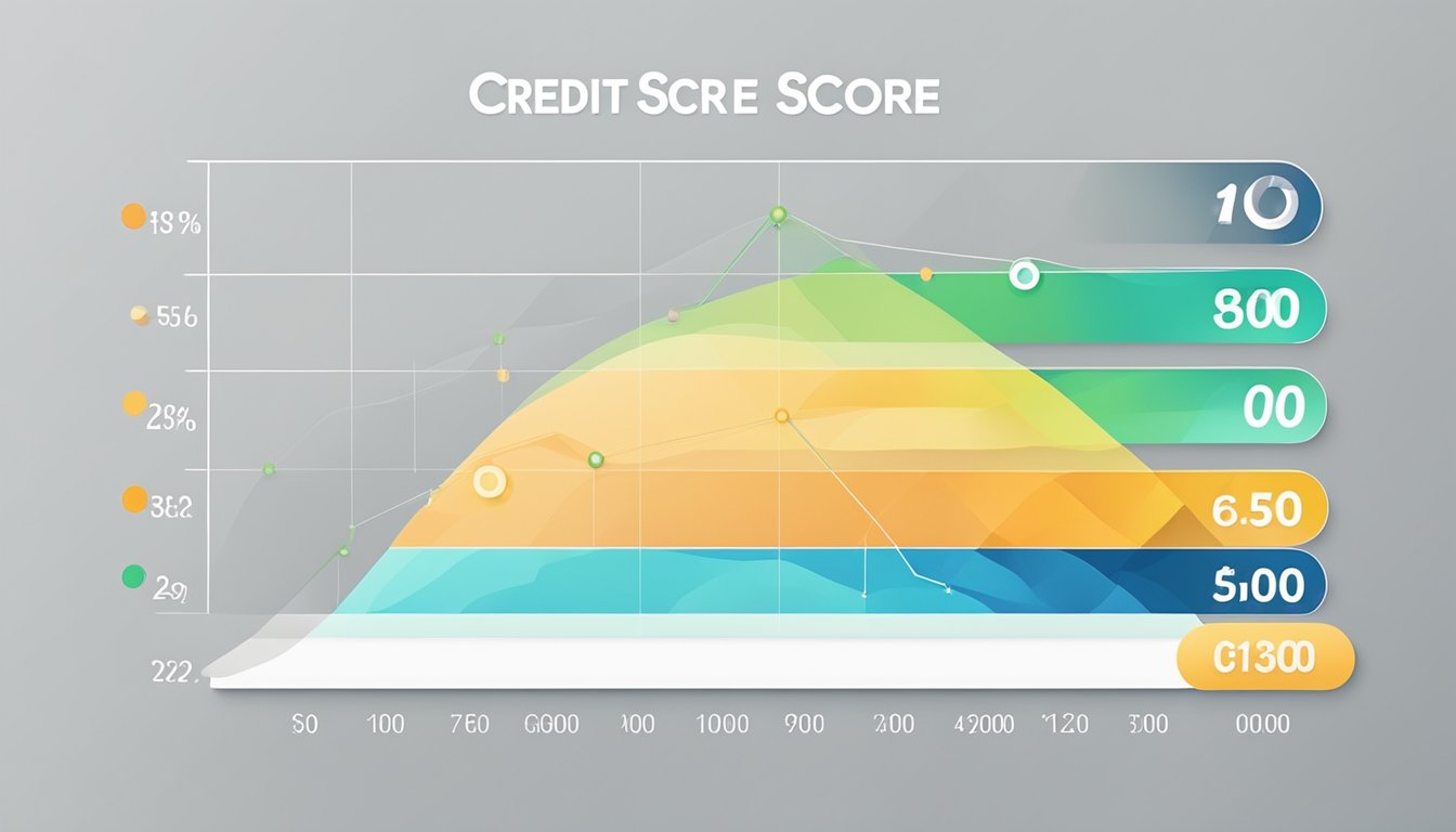 A graph showing a credit score range from 1 to 1000, with a highlighted section indicating a good credit score in Singapore