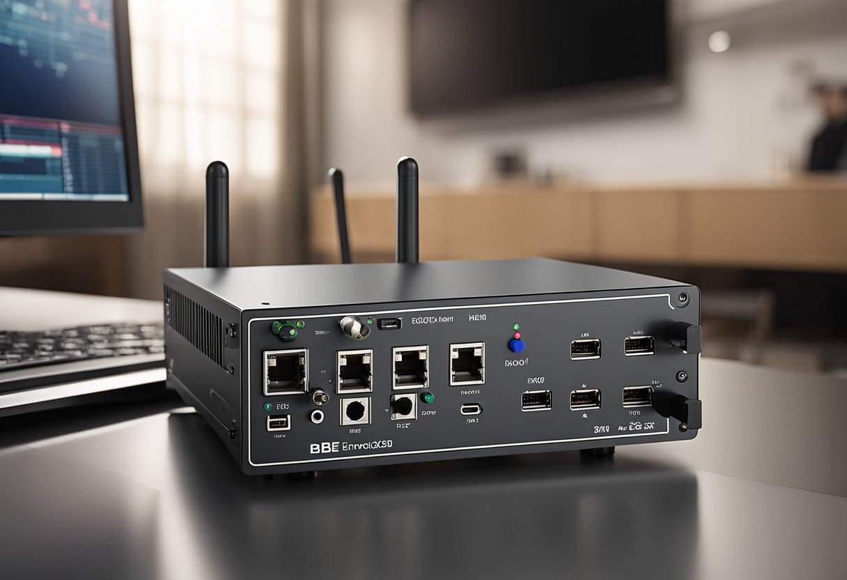 The FBE204-H.265 Encoder is a compact device with multiple input and output ports, featuring advanced H.264 and H.265 high-definition encoding capabilities for IPTV streaming