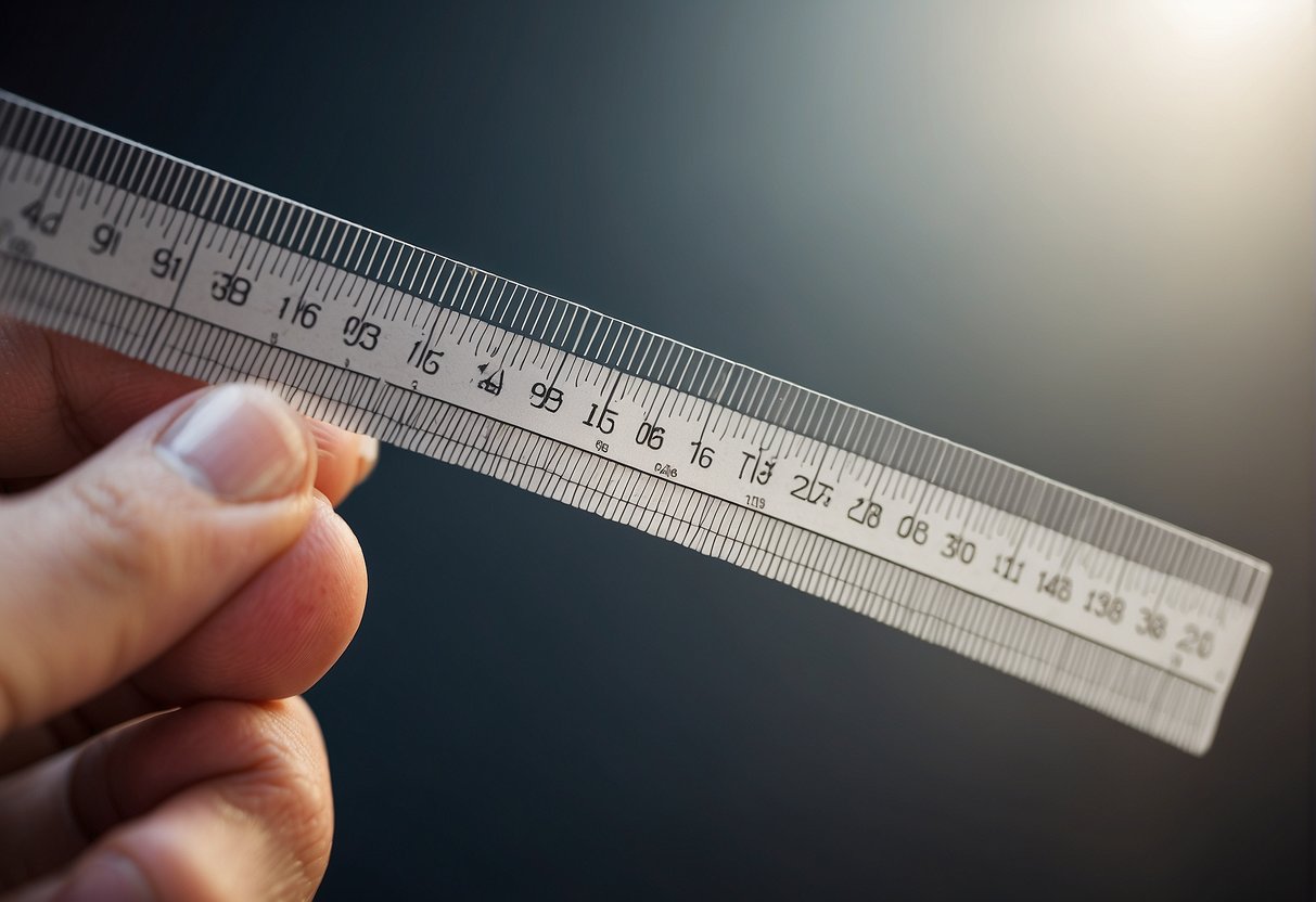 A ruler measuring hair growth over a year