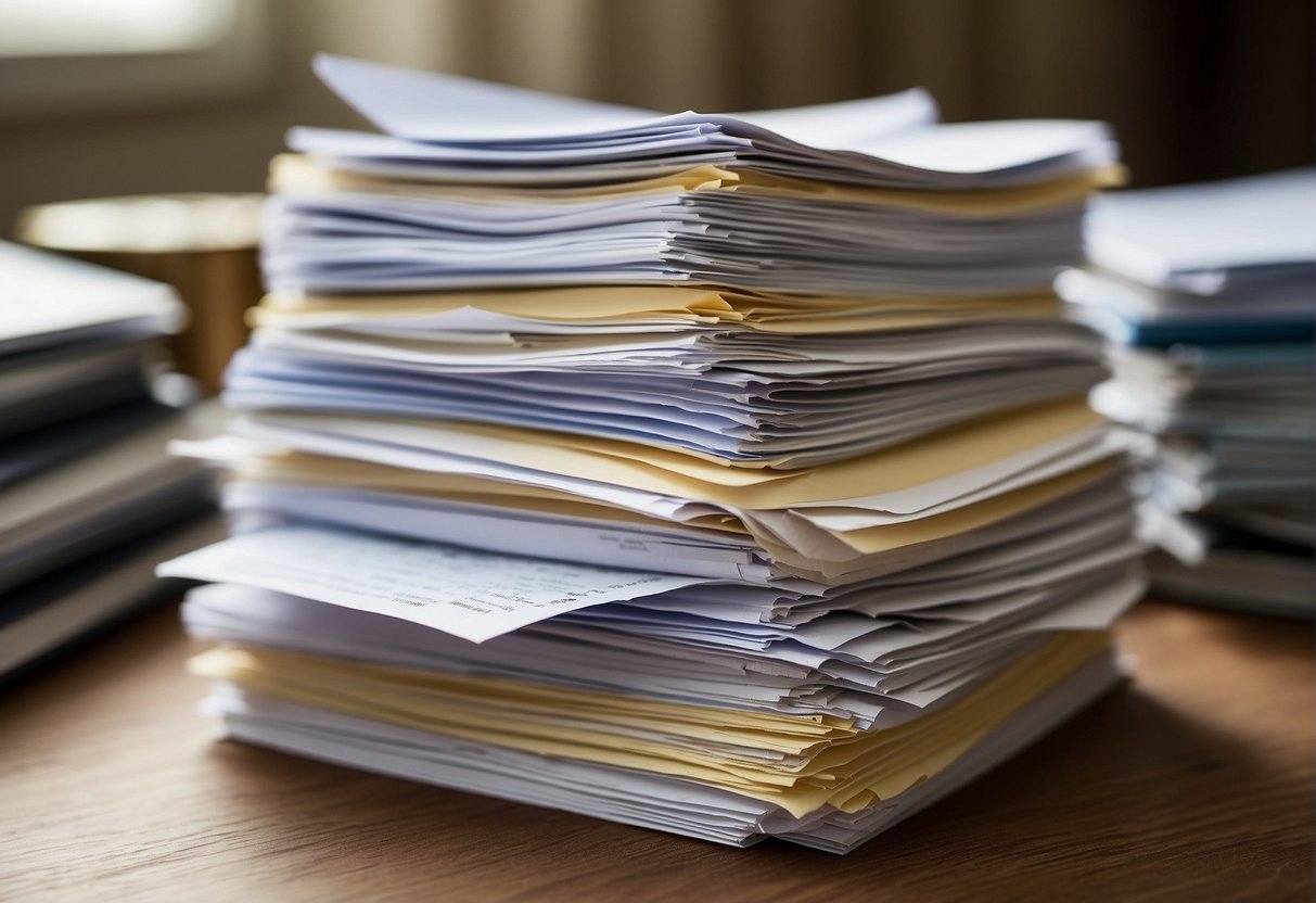 A stack of paper with "Frequently Asked Questions" printed on top, surrounded by scattered chemotherapy pamphlets