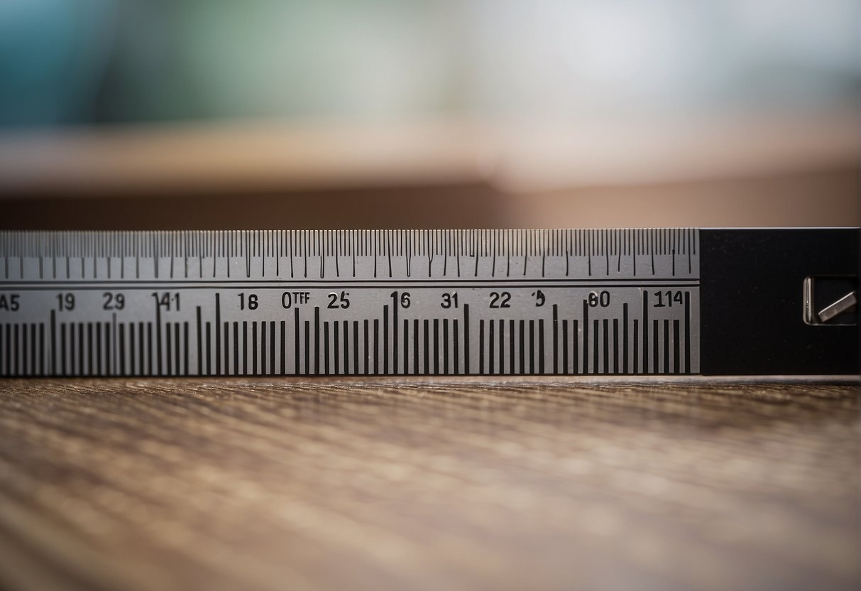 A ruler measuring hair growth over a week