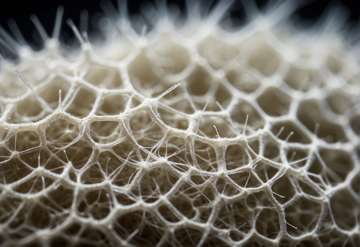 A strand of hair coated with cocaine residue, under a microscope, showing the drug's presence and duration