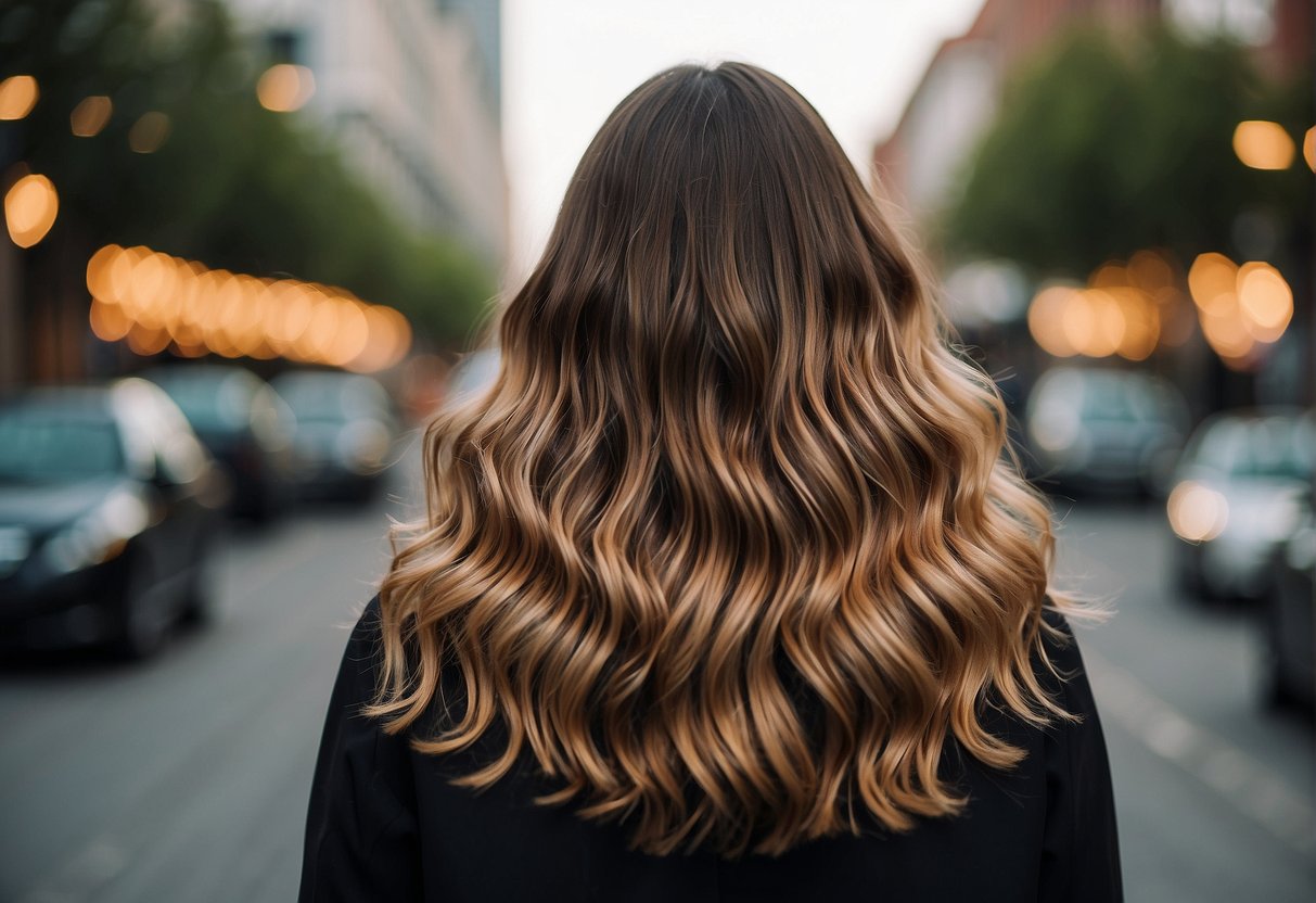 A person following recommended hair growth habits and routines