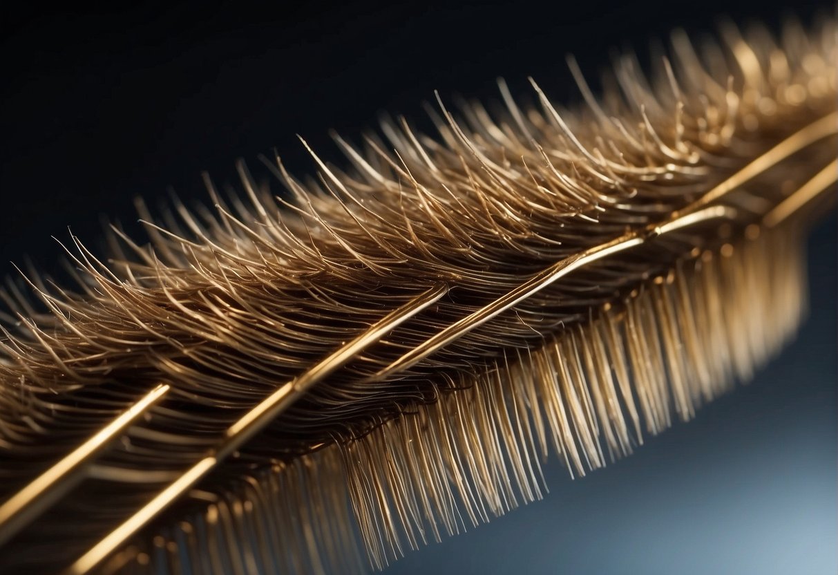 Hair strands stand on end, crackling with static electricity. A comb glides through, releasing the built-up charge