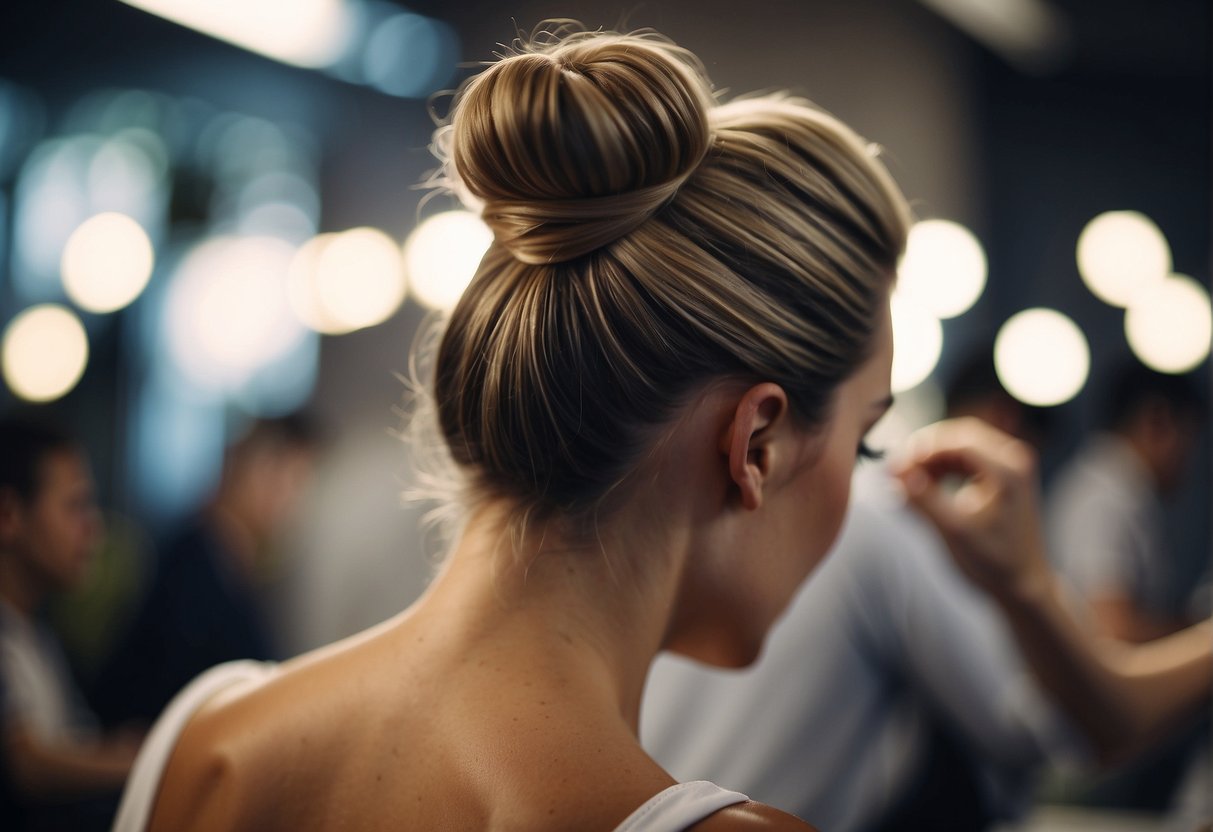 Hair preparation: creating a bun on the head