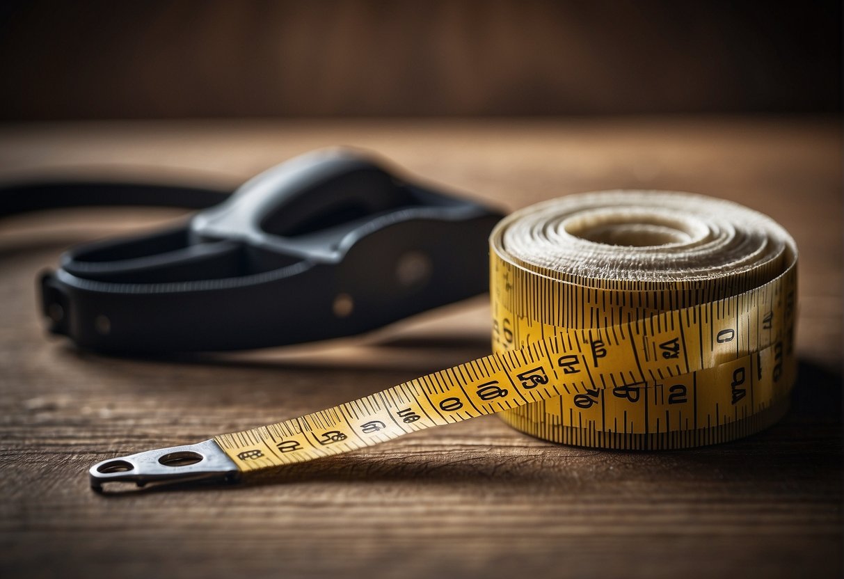 A measuring tape next to a pile of hair, indicating the minimum length for hair donation