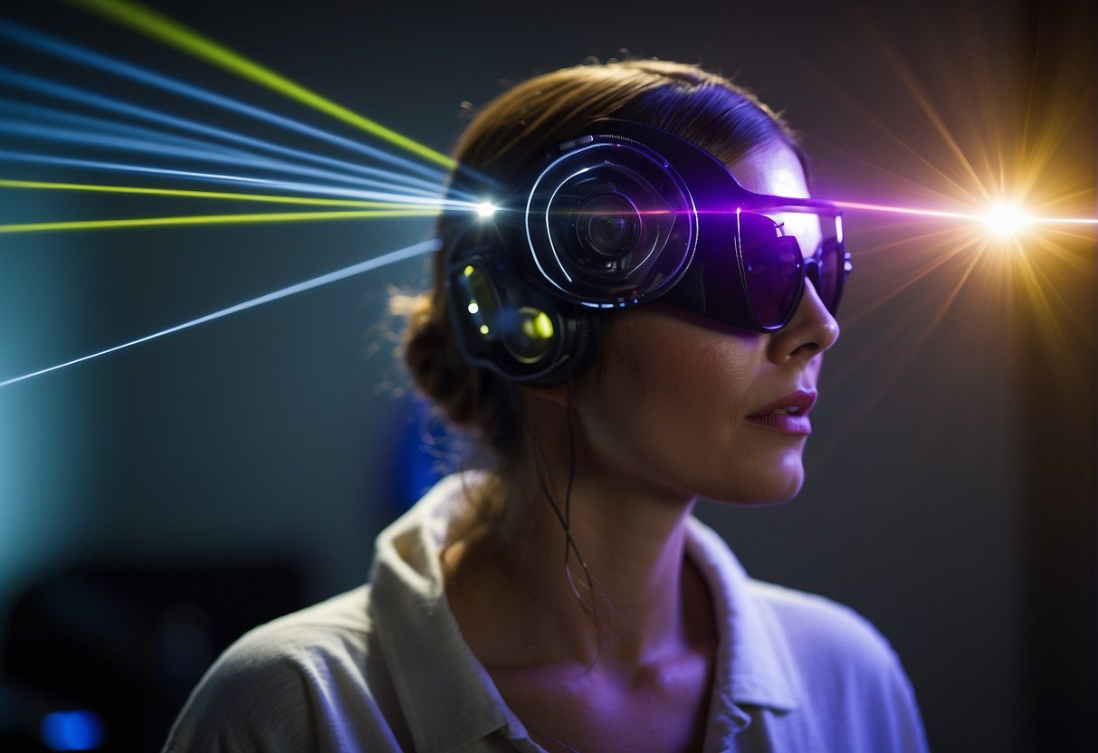 A laser beam targets hair follicles, causing them to disappear after several sessions