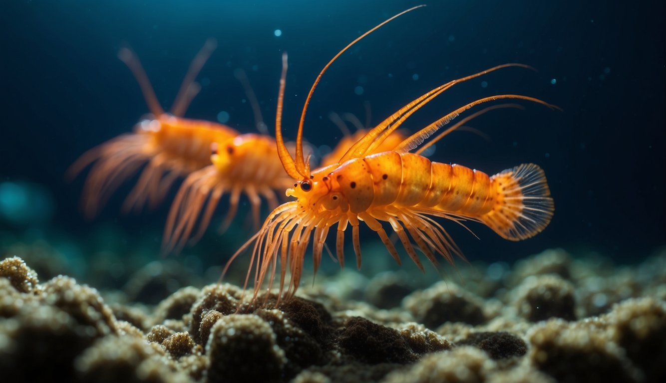 A group of pistol shrimps snap their claws, creating a dazzling display of light and sound underwater.

The vibrant colors and rapid movements make them the superstars of the sea