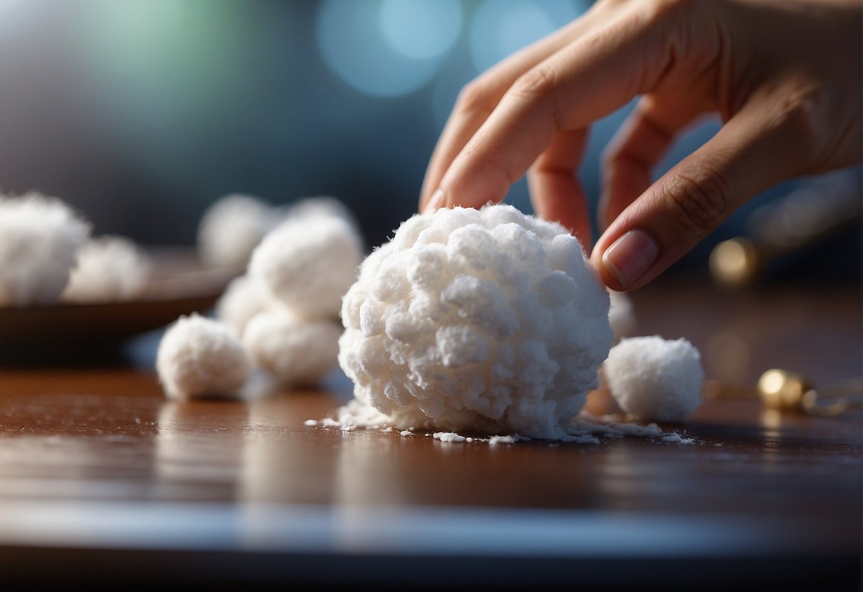 A cotton ball soaked in nail polish remover is gently dabbed onto the stained skin, causing the hair dye to gradually lift and fade away