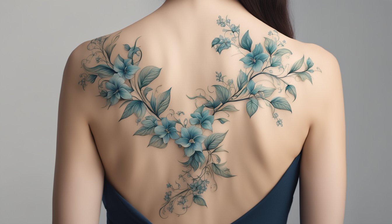 Elegant spine tattoo showcasing intricate design