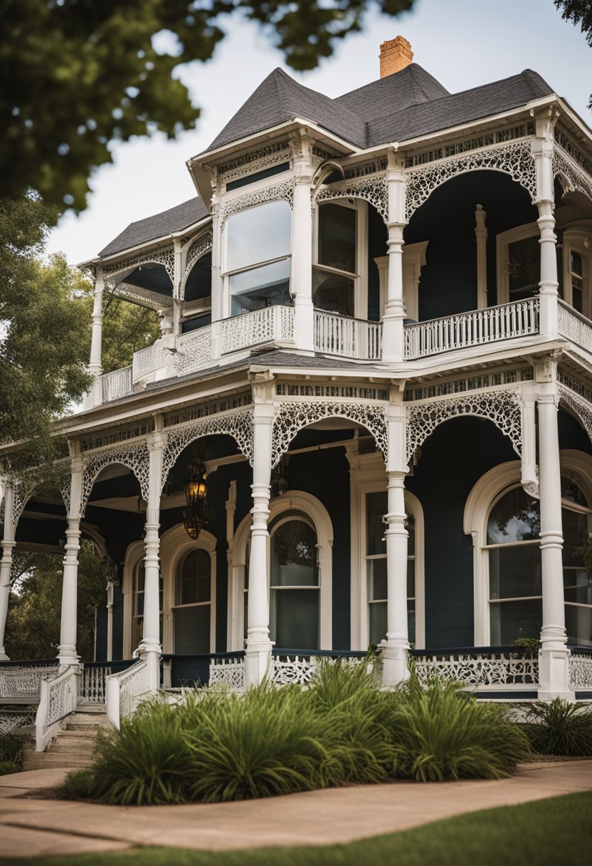 A grand Victorian vacation rental in Waco, with spacious rooms and elegant decor, perfect for large groups