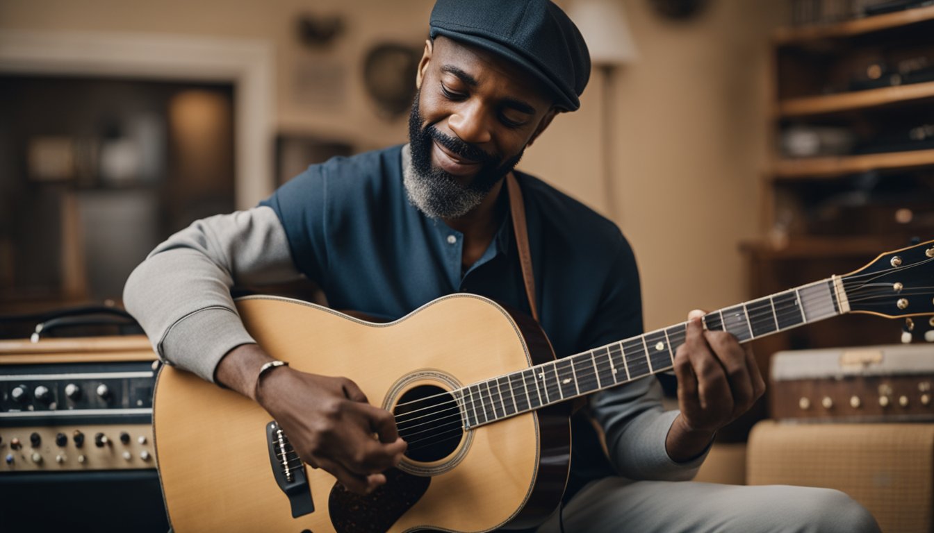 A young Frankie Beverly discovers his love for music, practicing on a worn-out guitar in his small childhood home