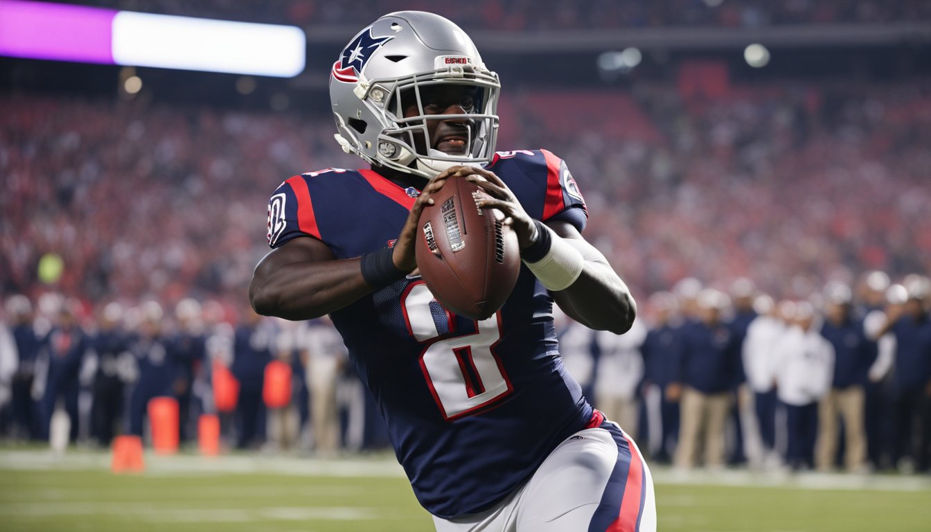 Sony Michel's early life and career depicted through a series of milestones, from his childhood to his rise in the NFL, showcasing his determination and success
