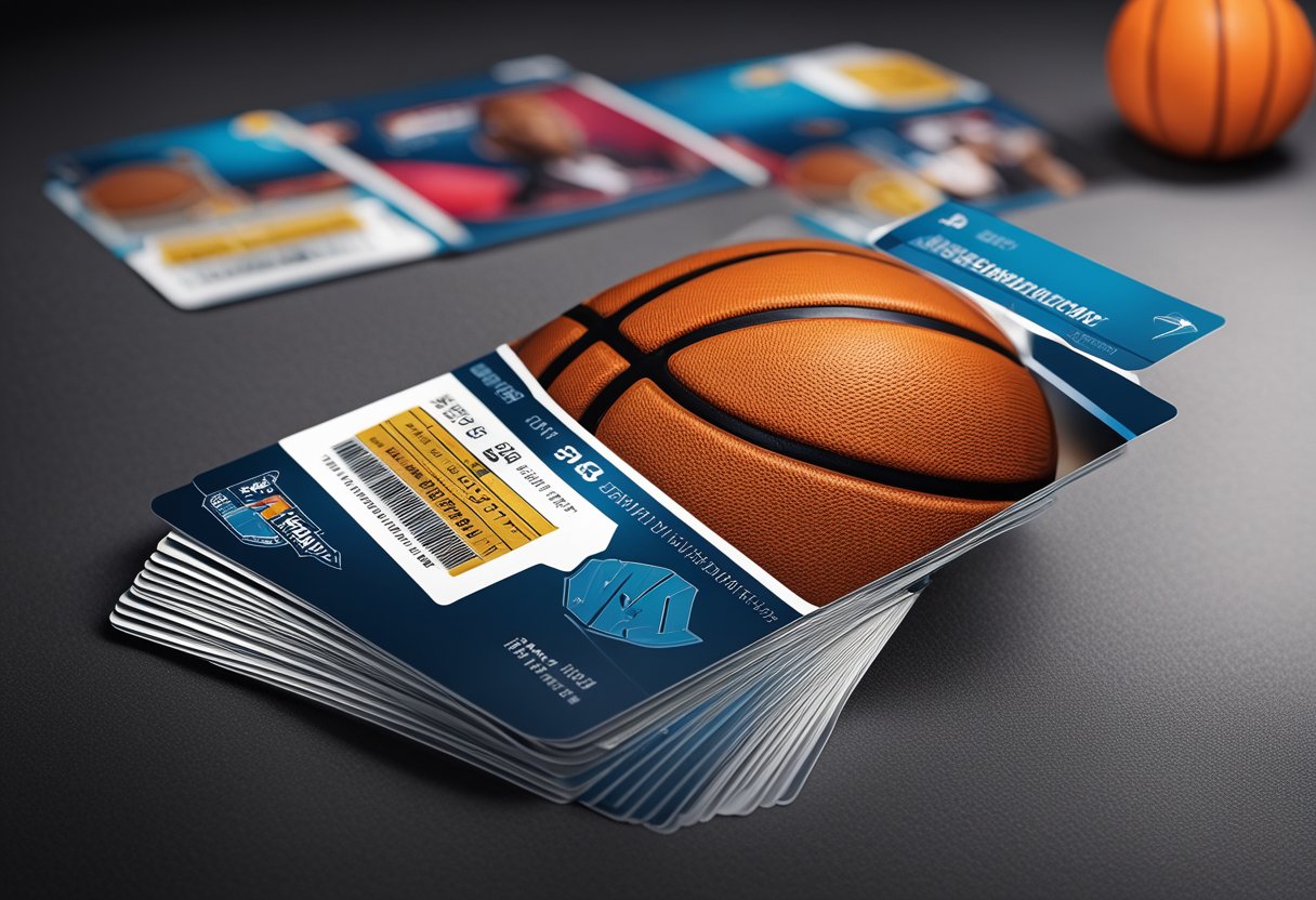 A basketball card being printed with vibrant colors, then carefully laminated for a glossy finish. The card features a dynamic player in action, with the team logo and stats displayed prominently