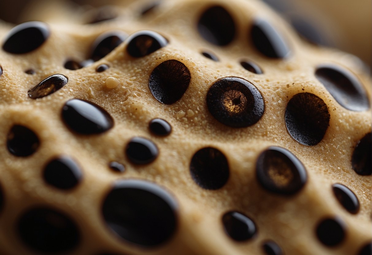 Dark spots on skin from disease, FAQ title in bold, simple background, no humans