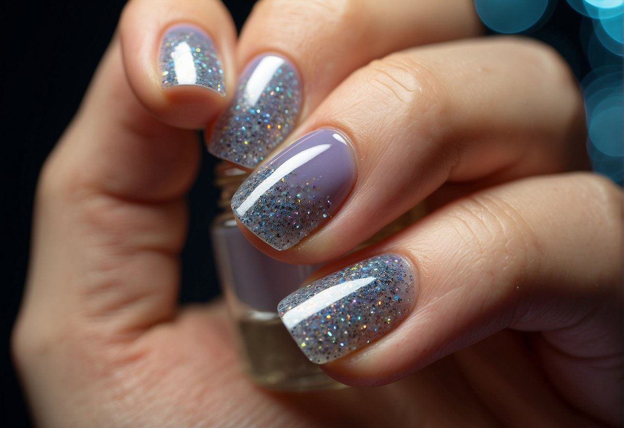 Nail polish remover applied to glamnetic nails. Nails gently lifted and peeled off. Clean, bare nails underneath