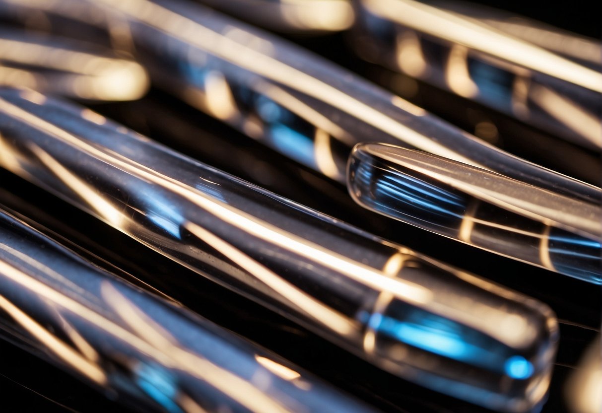 Transparent nails in a close-up shot with light passing through them, showing the lack of pigmentation and the transparency of the nail bed