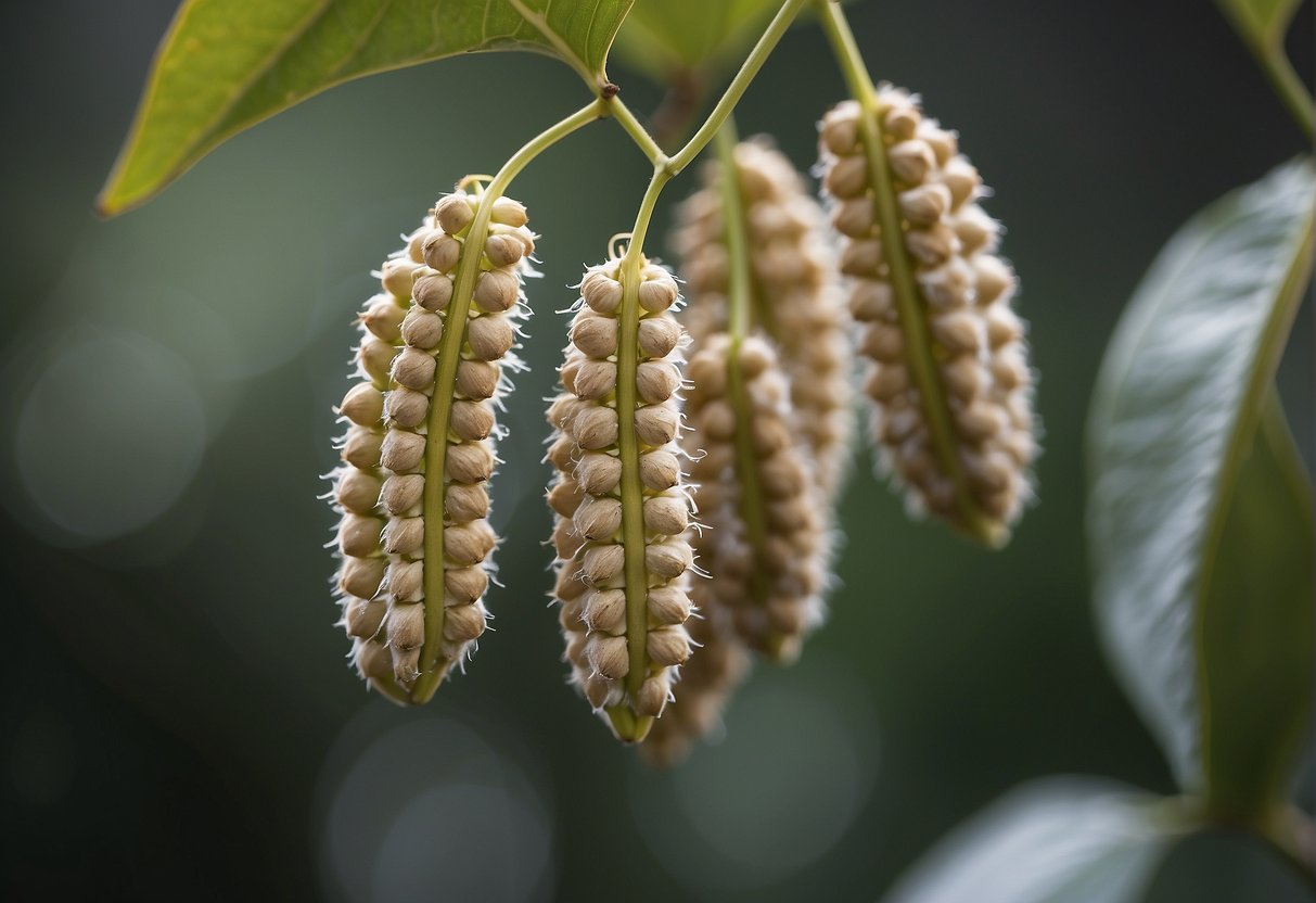 Ripe milkweed pods split open, revealing fluffy seeds. A gentle breeze carries the seeds away from the pod