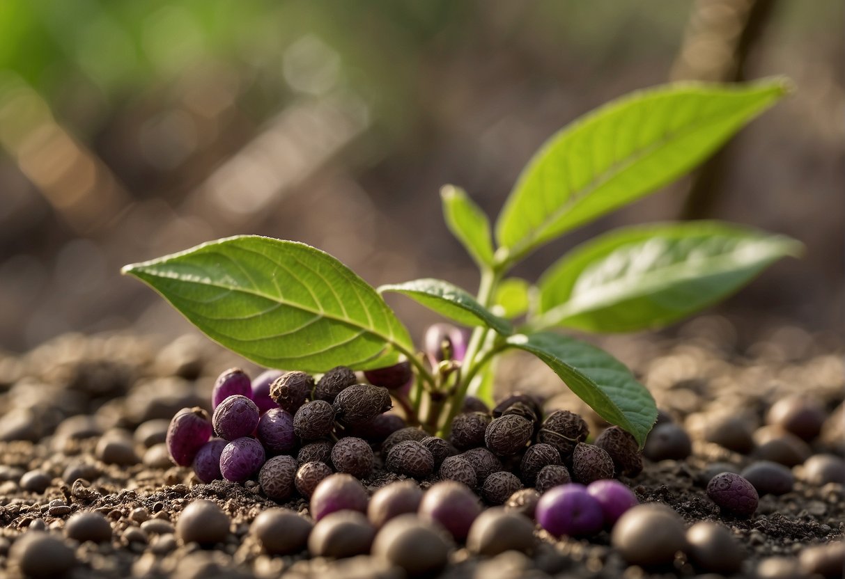 American beautyberry seeds are sown in well-drained soil in early spring. Cuttings can also be planted in late winter. The plant prefers partial shade and moist soil