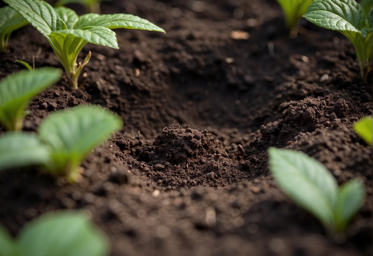 Dig a hole in the soil. Place the beautyberry plant in the hole. Cover the roots with soil. Water the plant thoroughly