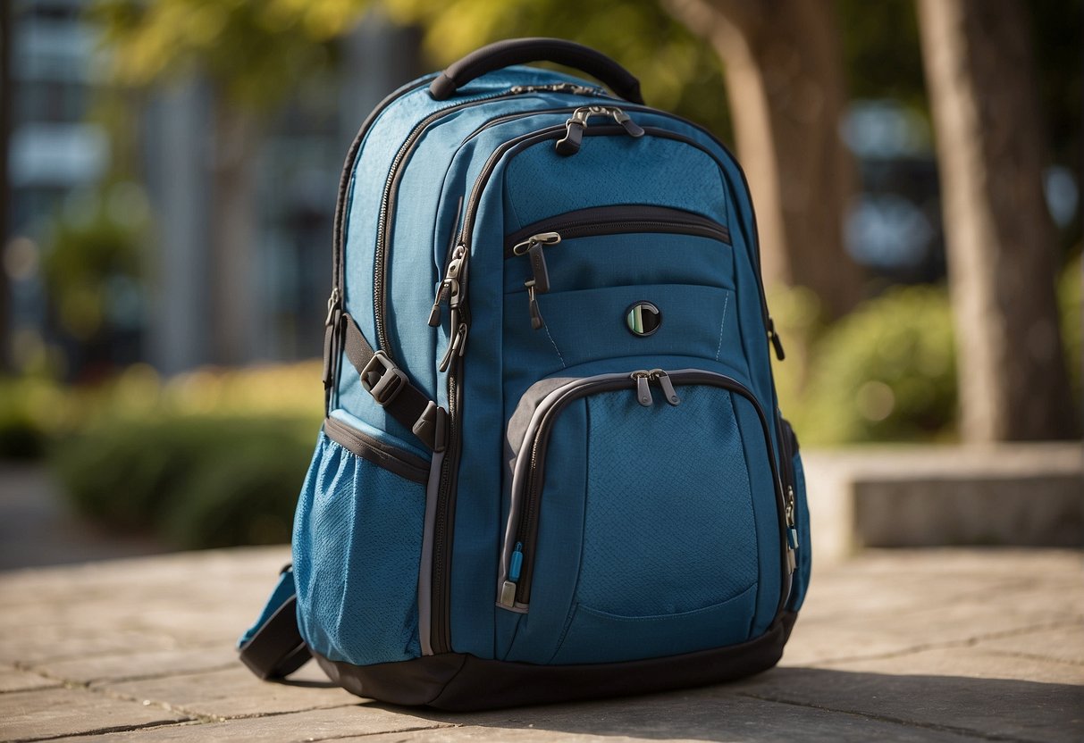 A well-organized school bag with ergonomic compartments and features for optimal weight distribution and comfort