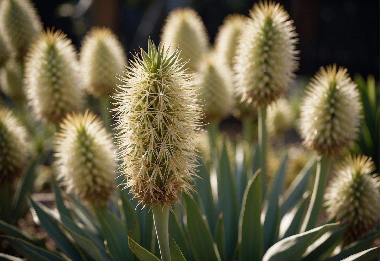 Yucca plants reproduce through seeds or by dividing their root system. They require well-draining soil and plenty of sunlight to thrive