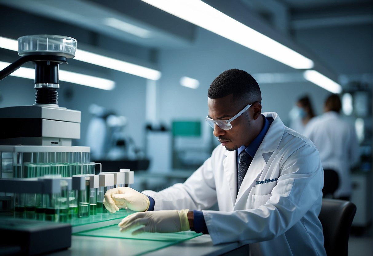 A laboratory technician prepares samples for ISO 17025 method validation, carefully following the established procedures and documenting each step meticulously