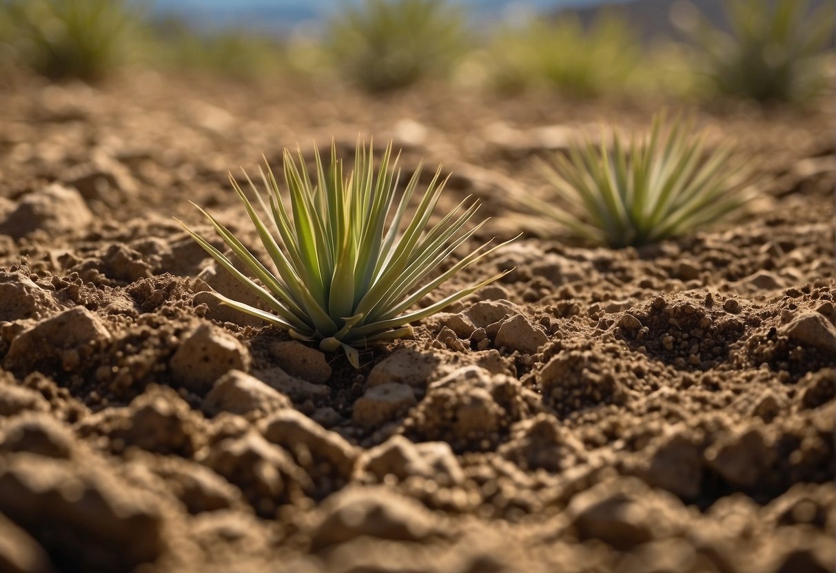 Rich, well-draining soil with good aeration and slightly acidic pH is best for yucca plants. It should be a mix of sandy, loamy, and rocky components