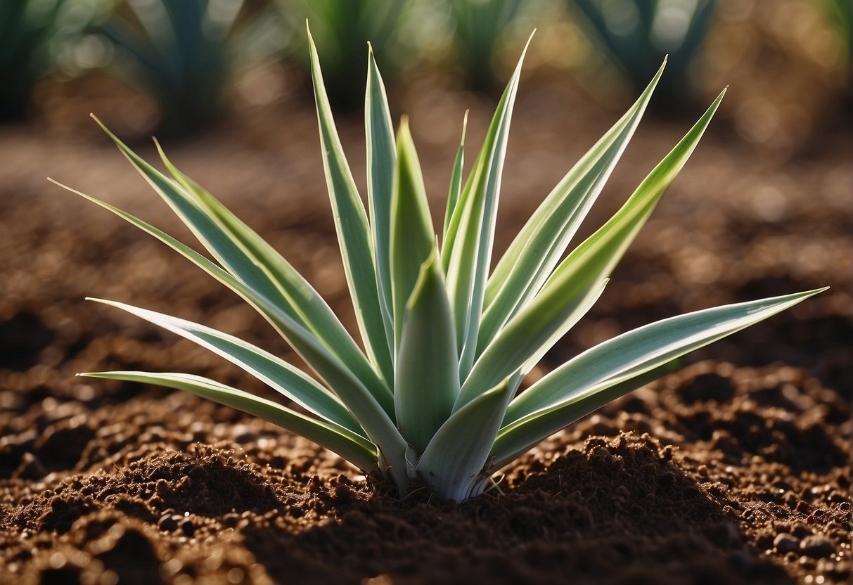 Yucca is poured onto the soil, plants absorb nutrients