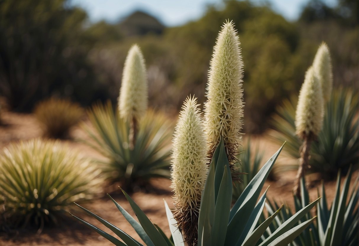 Yucca plants wilting while neighboring plants thrive