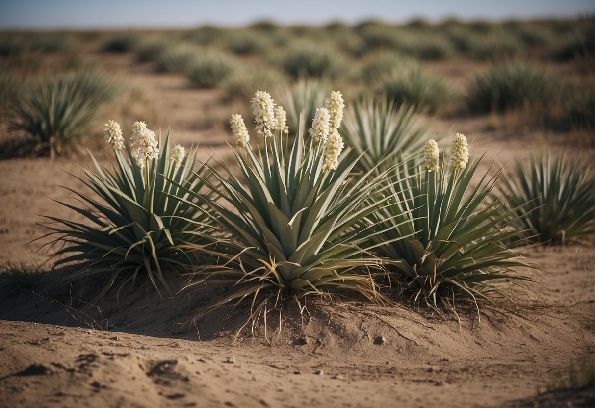 Yucca plants in North Dakota are protected by law. A sign warns against digging them up