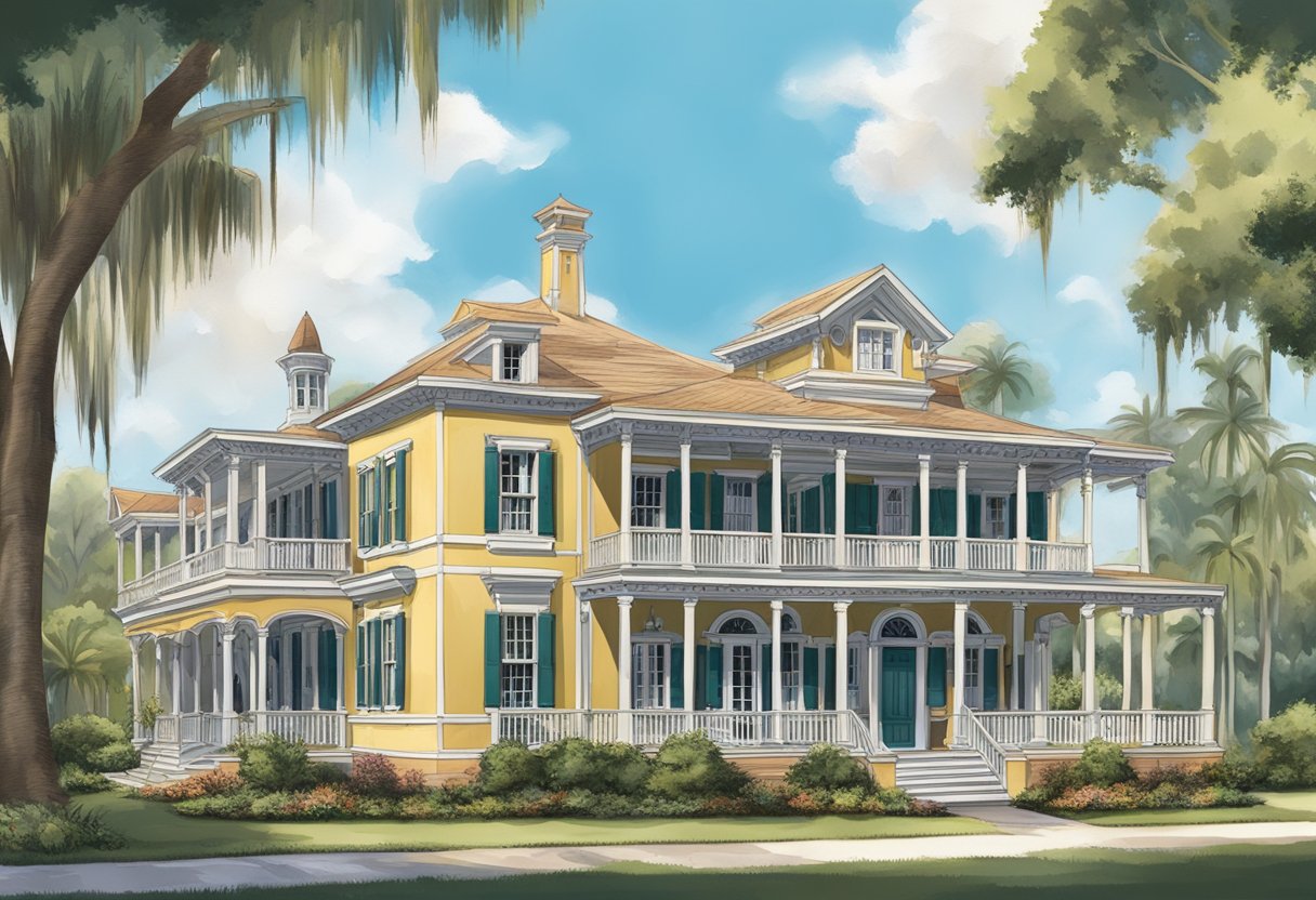 Historical mansions and architecture near Orlando, Florida