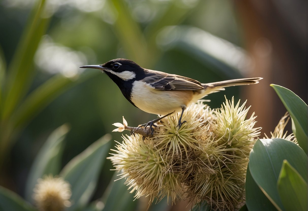 Wildlife interact with yucca plants in various ways: birds nest in their branches, insects pollinate their flowers, and mammals eat their fruits and leaves